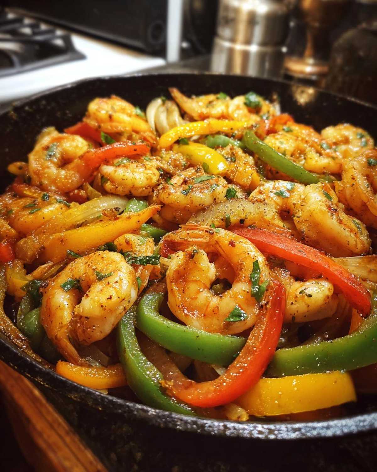 Skillet Shrimp Fajitas - detail 4