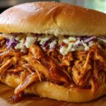 Slow Cooker BBQ Pulled Chicken Sandwiches