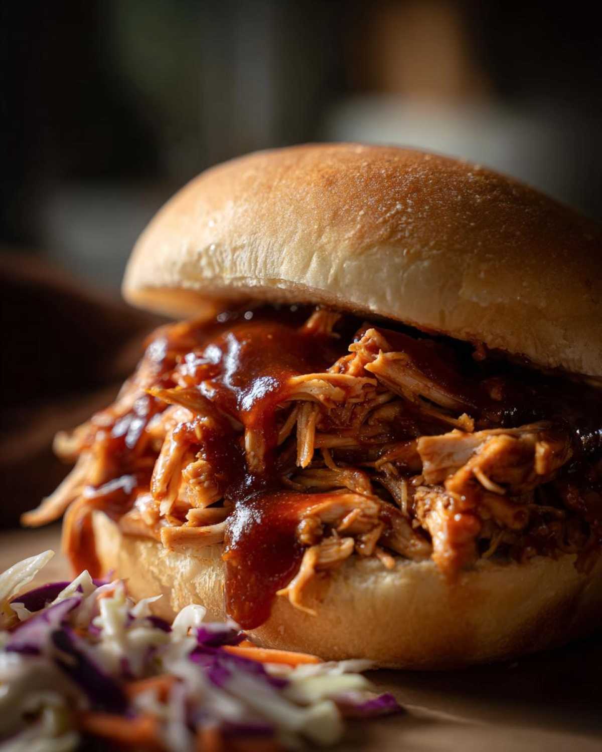 Slow Cooker BBQ Pulled Chicken Sandwiches - detail 4