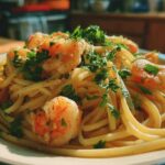 Spaghetti Aglio e Olio with Shrimp