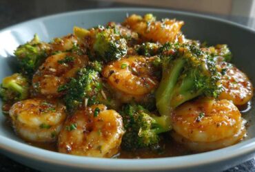 Spicy Garlic Shrimp Stir-Fry with Broccoli