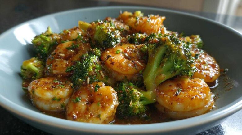 Spicy Garlic Shrimp Stir-Fry with Broccoli
