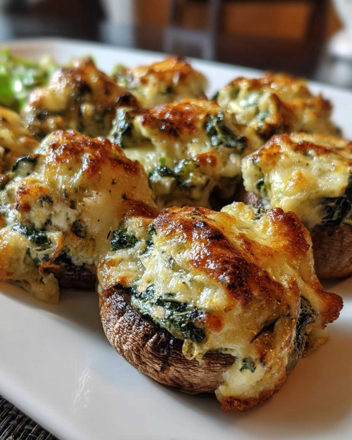 Spinach Artichoke Stuffed Mushrooms - detail 1