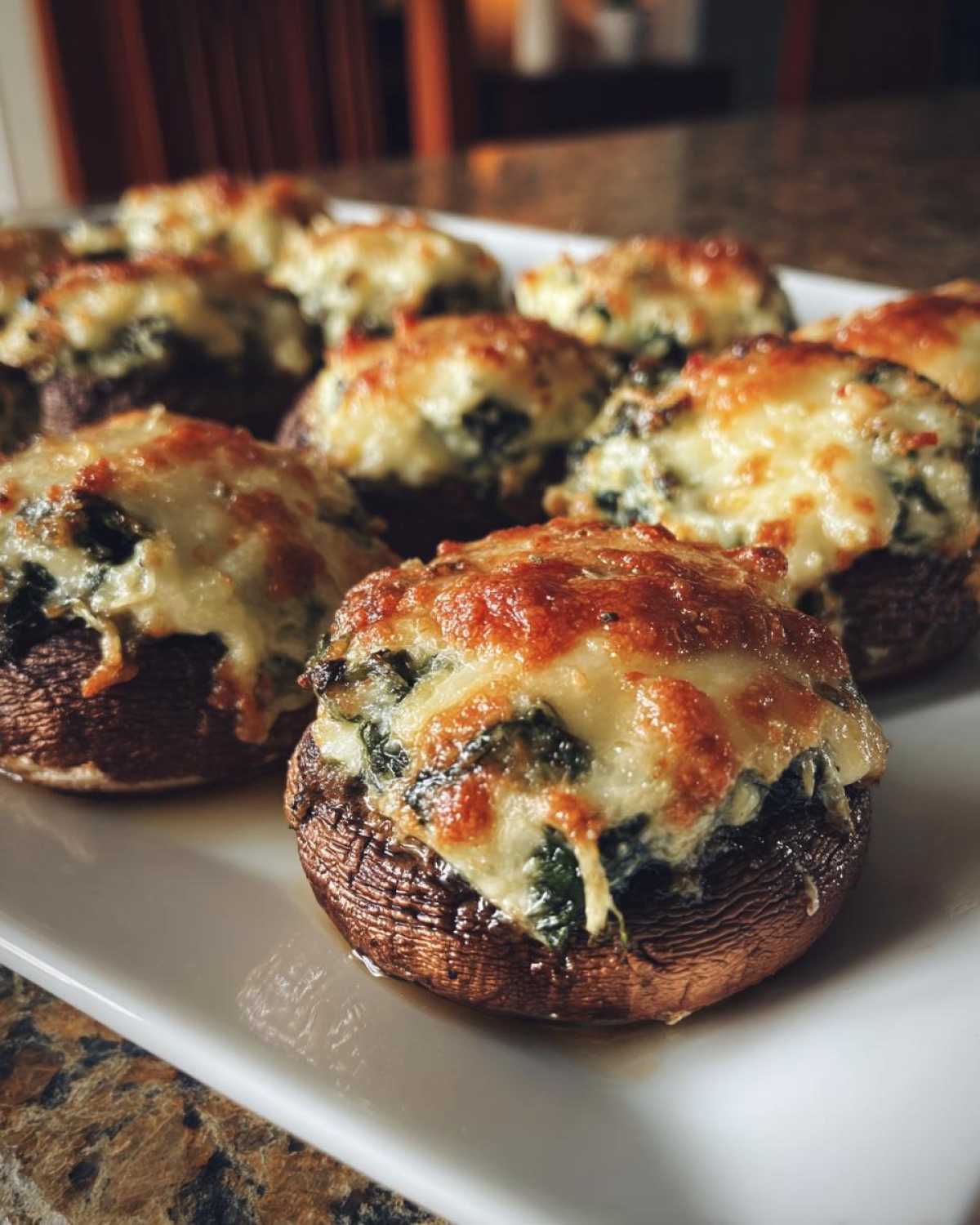Spinach Artichoke Stuffed Mushrooms - detail 3