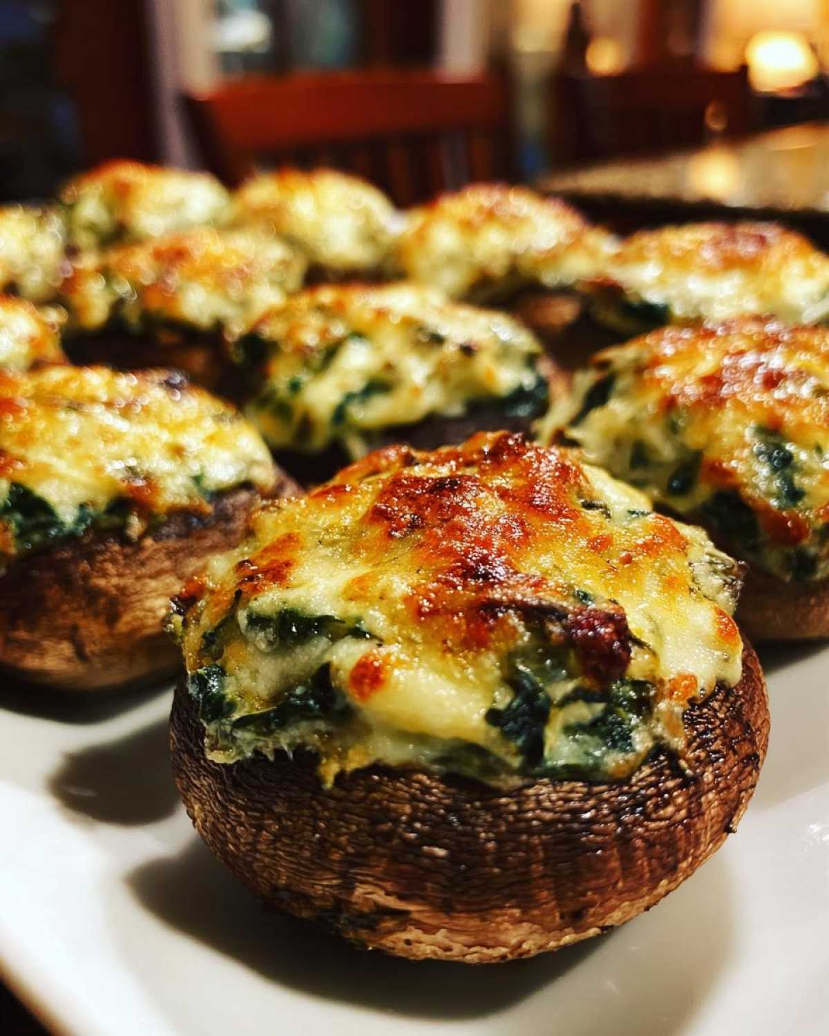 Spinach Artichoke Stuffed Mushrooms - detail 4