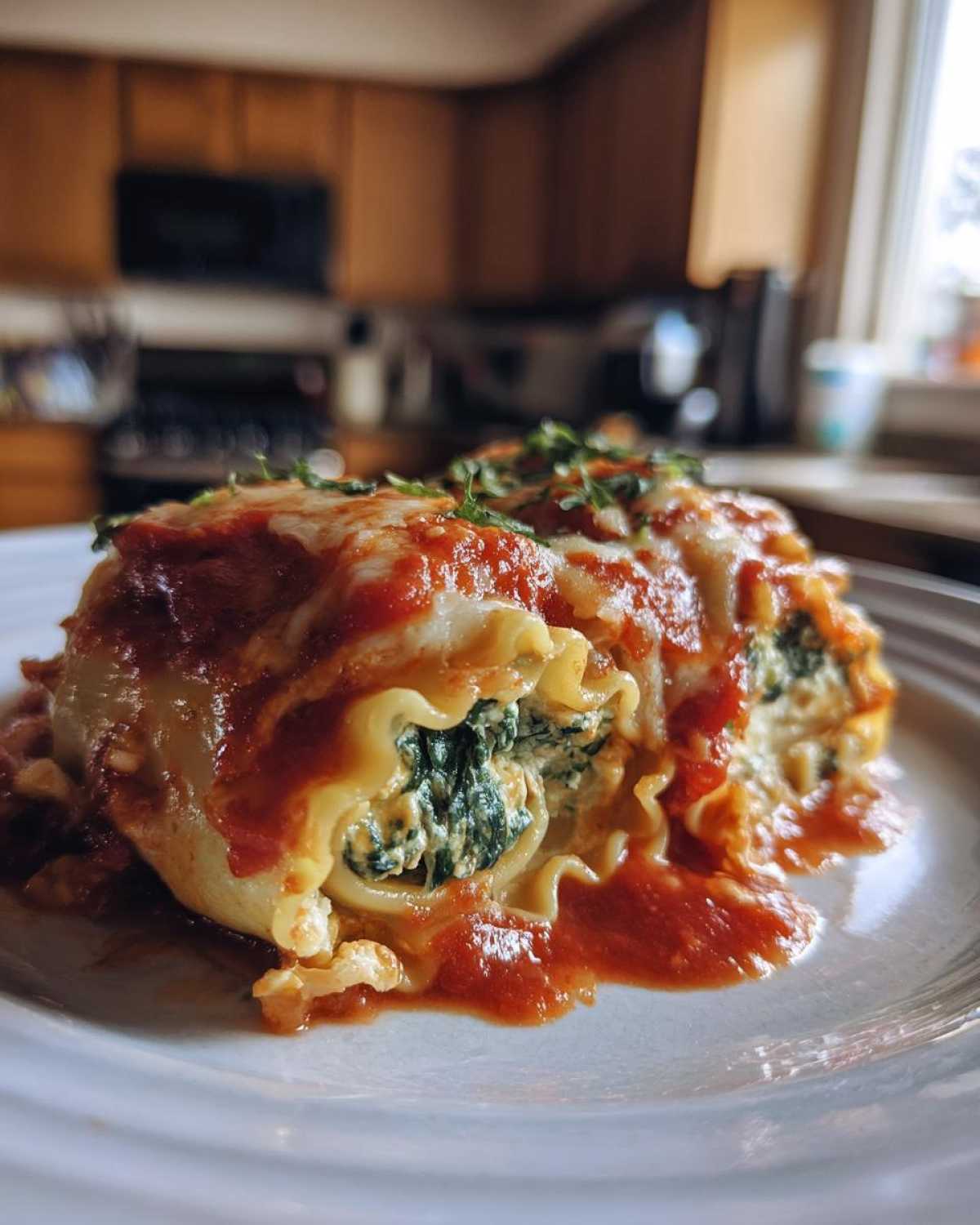 Spinach and Ricotta Lasagna Roll-Ups - detail 2