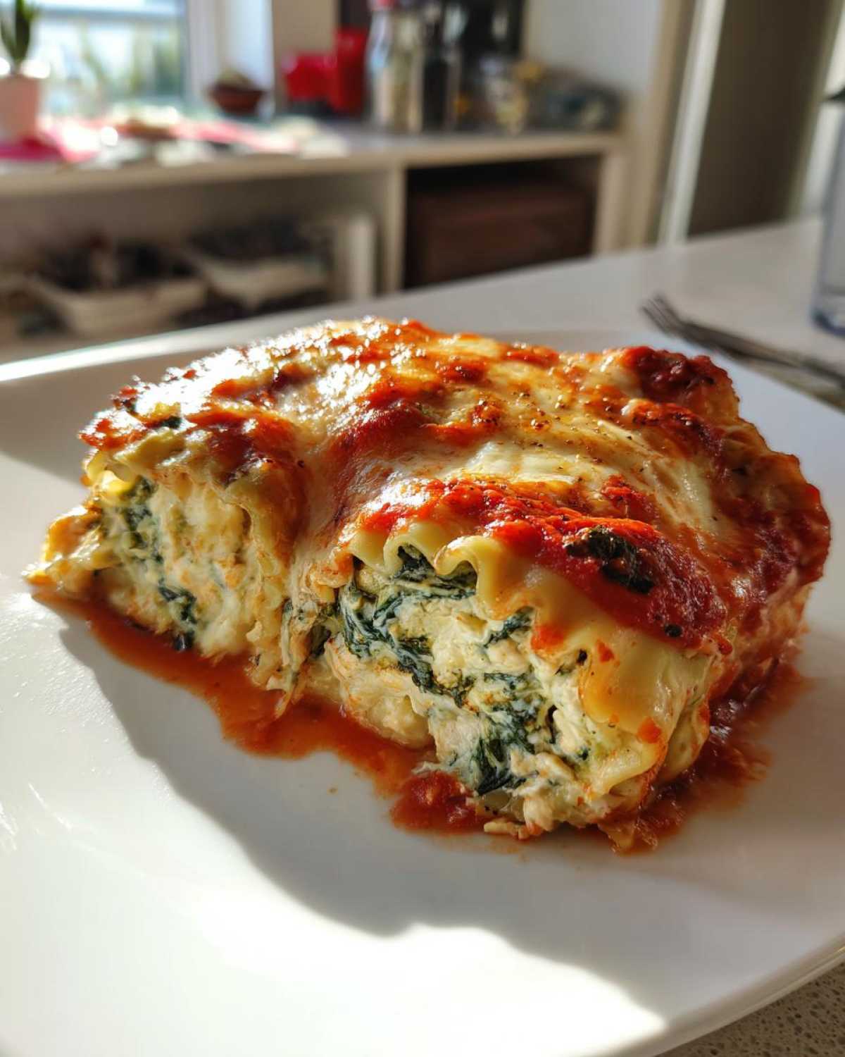 Spinach and Ricotta Lasagna Roll-Ups - detail 3