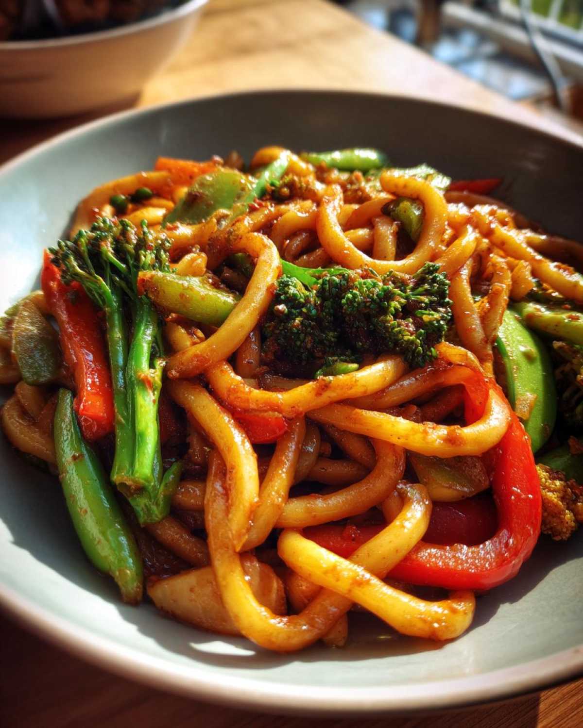 Stir-Fried Udon Noodles with Vegetables - detail 2