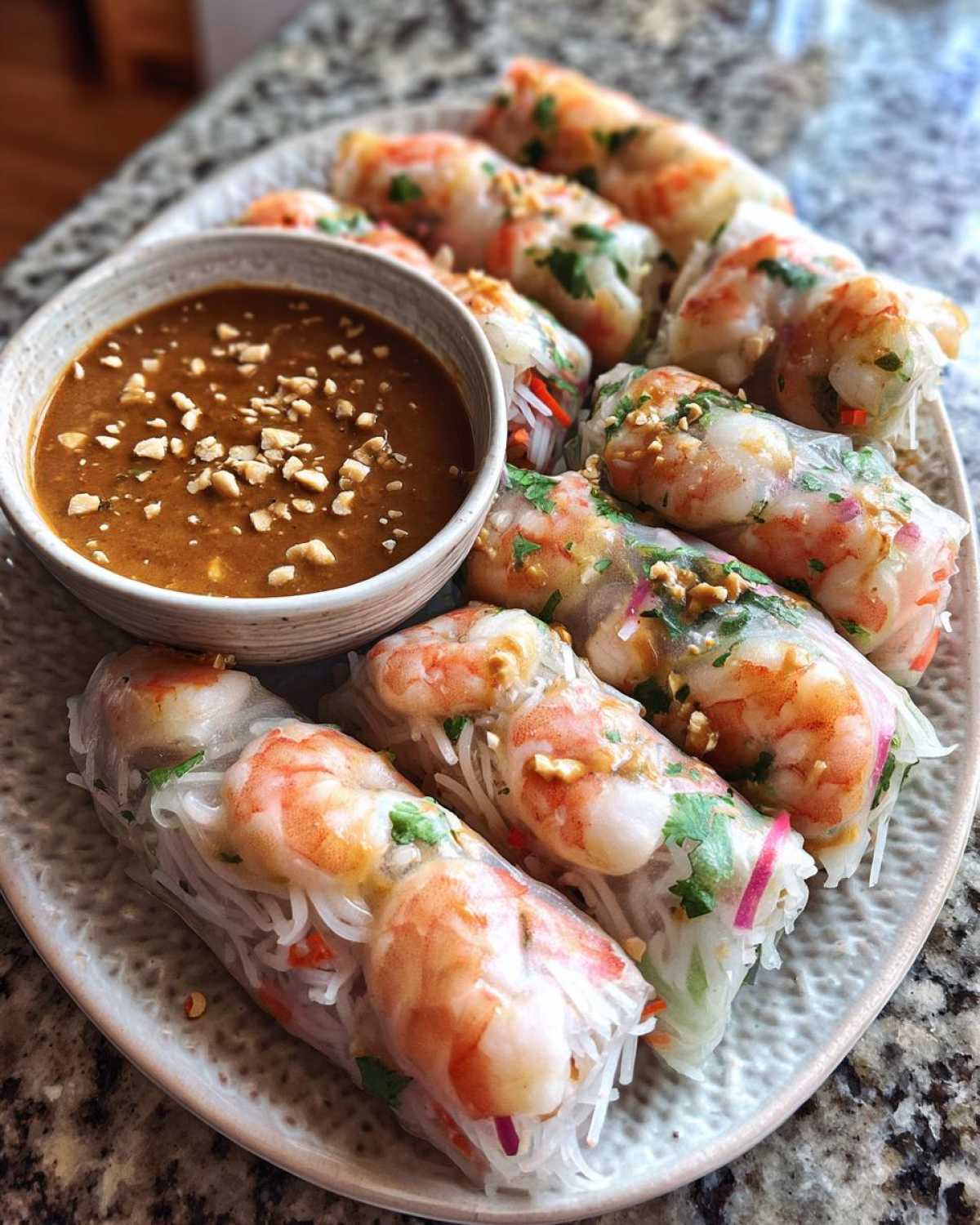 Summer Roll (Fresh Spring Roll) with Peanut Sauce - detail 4