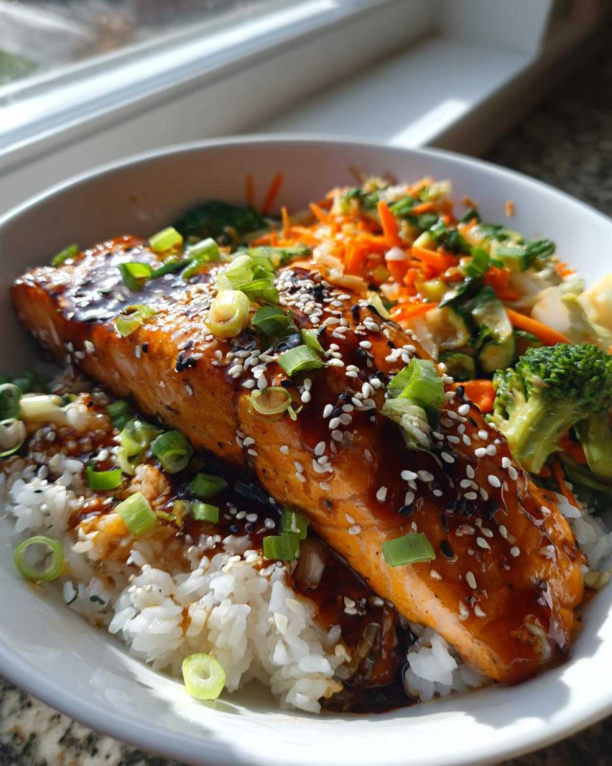 Teriyaki Glazed Salmon Bowl - detail 1