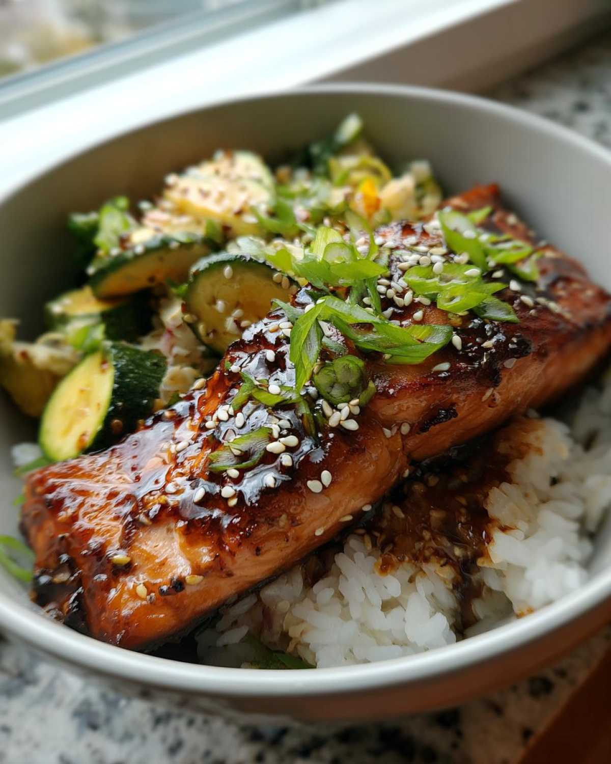Teriyaki Glazed Salmon Bowl - detail 4