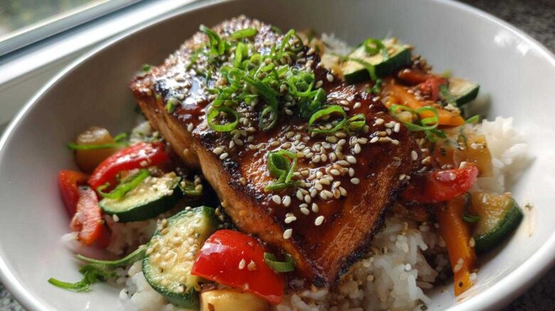 Teriyaki Glazed Salmon Bowl