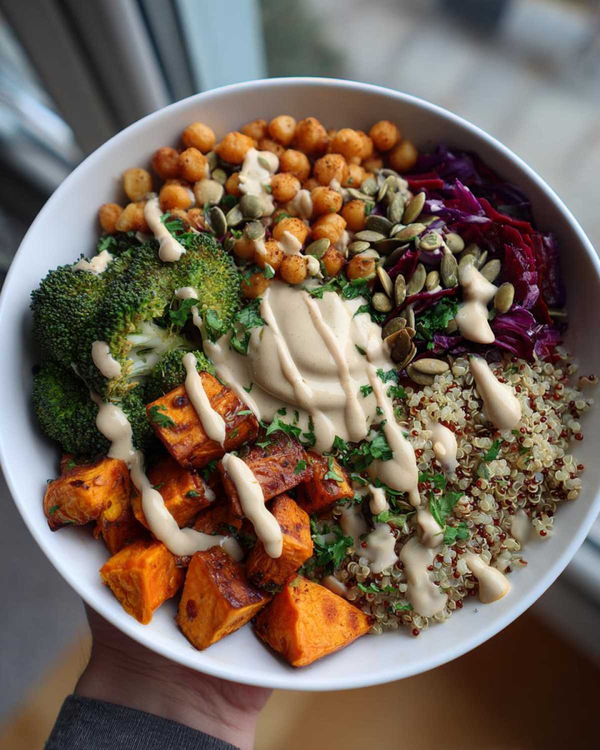 Vegan Buddha Bowl with Tahini Dressing - detail 3