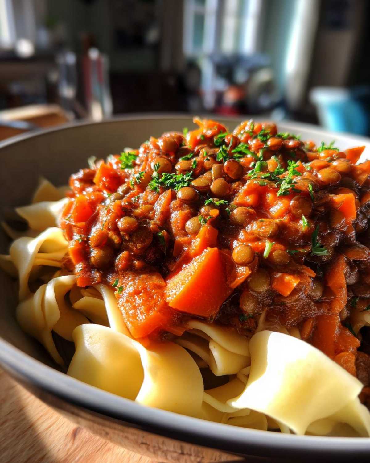 Vegan Lentil Bolognese - detail 2