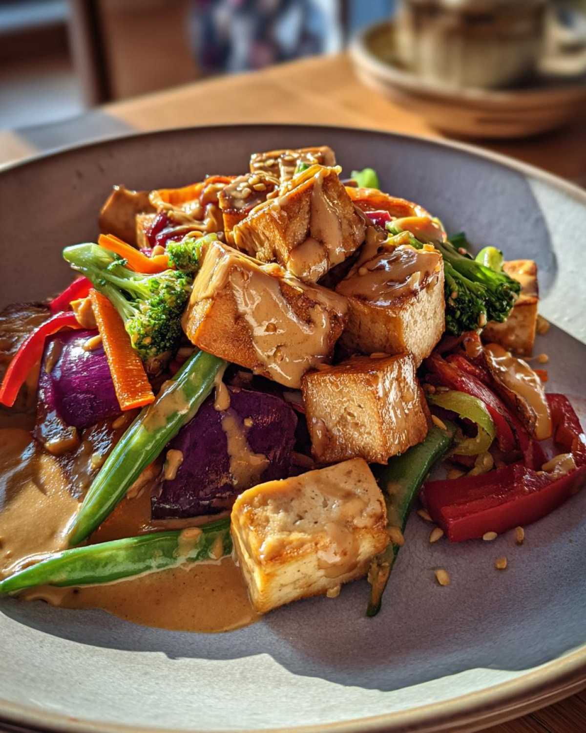 Vegetable Stir-Fry with Peanut Sauce - detail 1