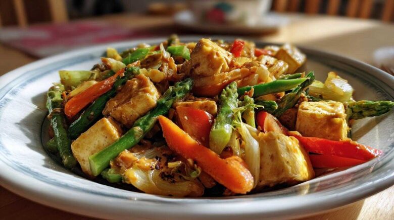 Vegetable Stir-Fry with Peanut Sauce