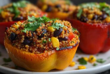 Vegetarian Quinoa-Stuffed Bell Peppers