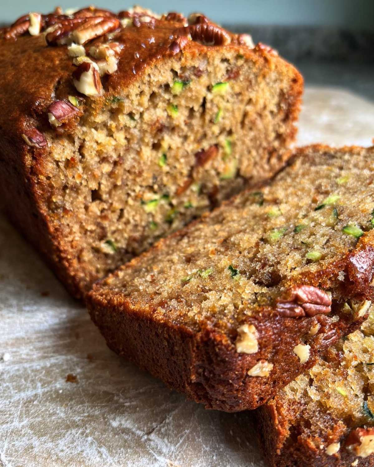 Zucchini Bread with Pecans - detail 2