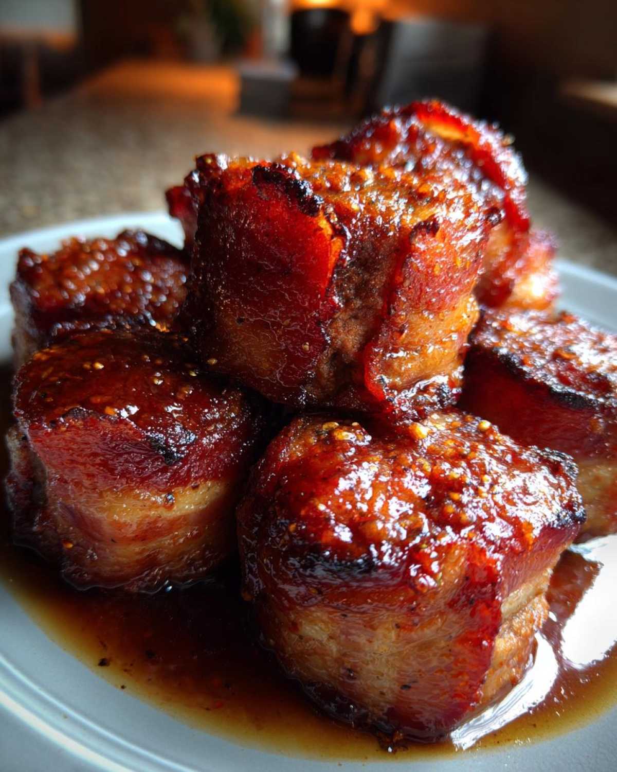 BBQ Bacon-Wrapped Meatloaf Bites (Game Day Dinner Idea) - detail 2