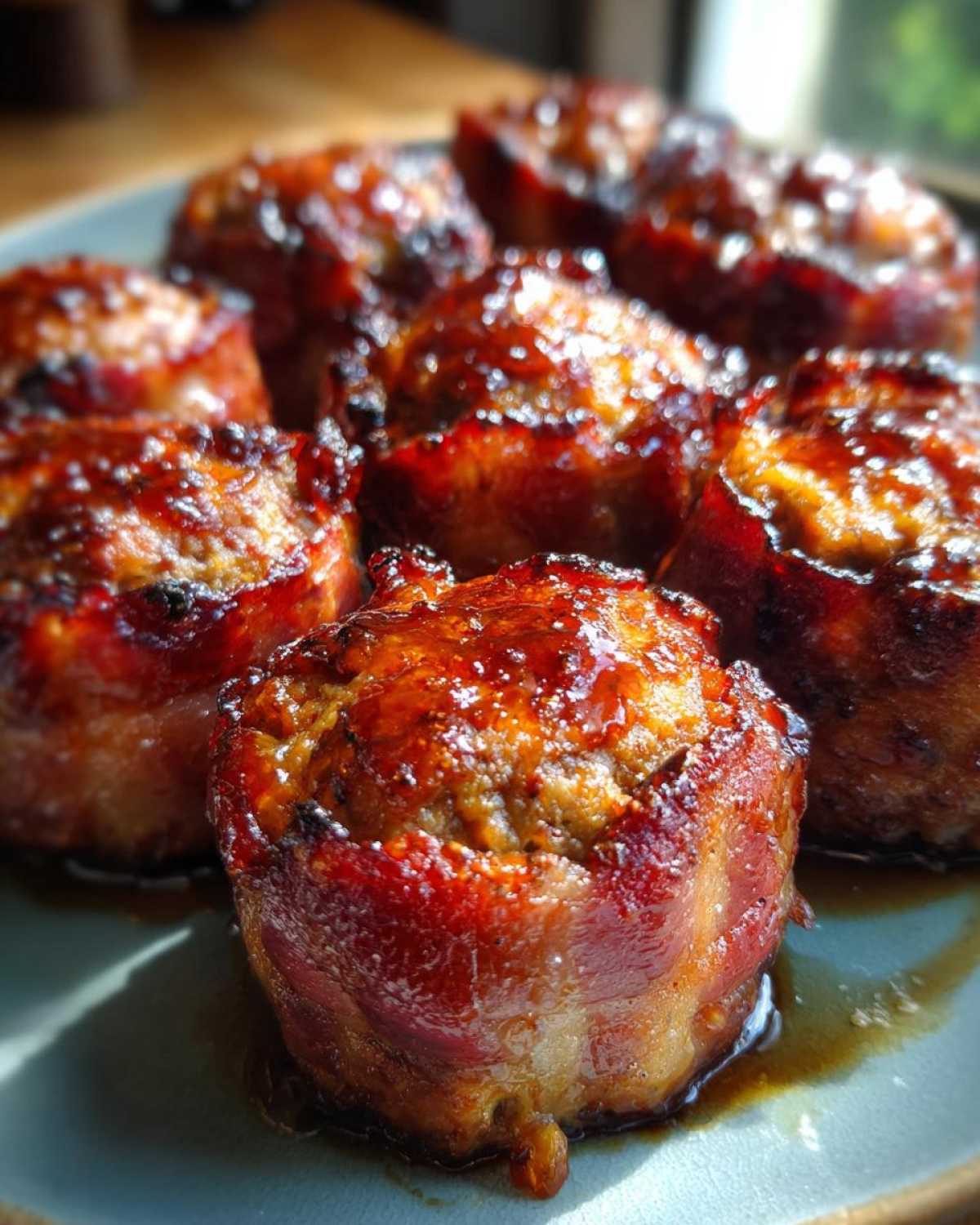BBQ Bacon-Wrapped Meatloaf Bites (Game Day Dinner Idea) - detail 3