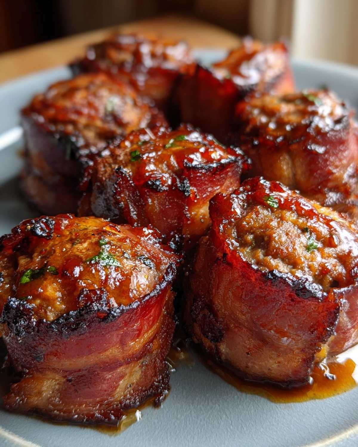 BBQ Bacon-Wrapped Meatloaf Bites (Game Day Dinner Idea) - detail 4