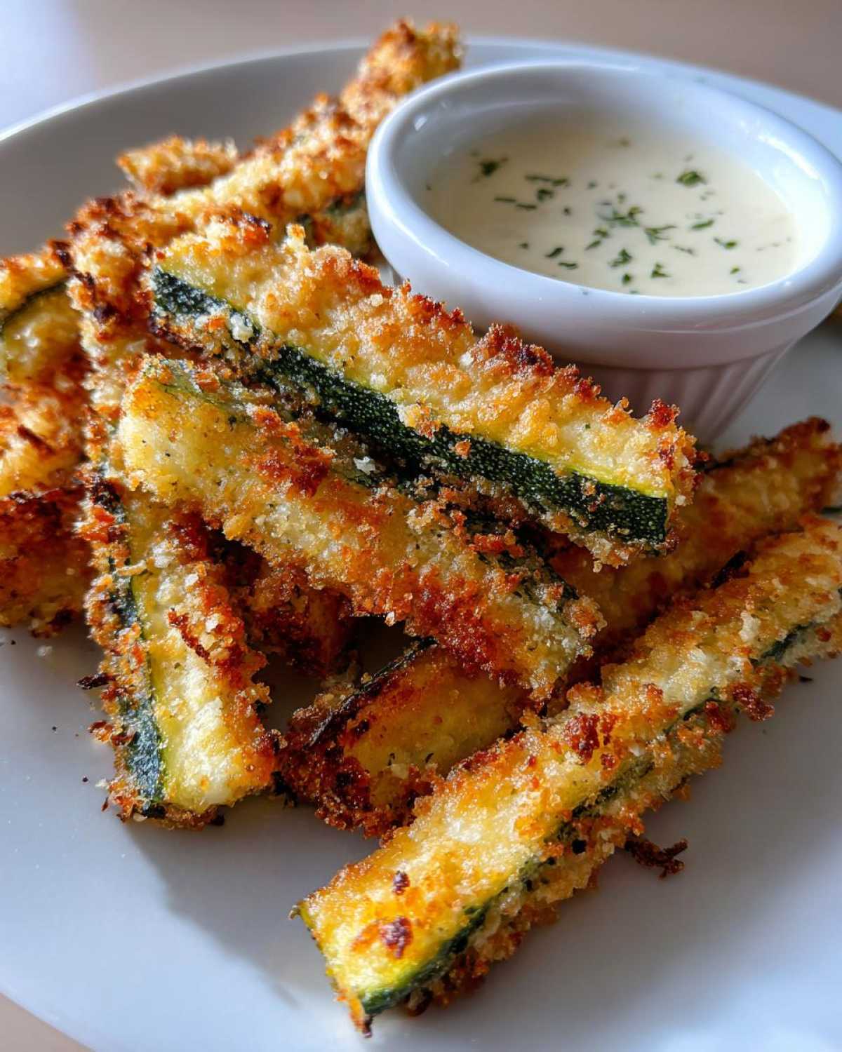 Baked Zucchini Fries with Garlic Aioli (Guilt-Free Crispy Snack) - detail 1