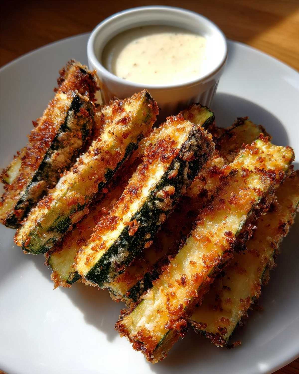 Baked Zucchini Fries with Garlic Aioli (Guilt-Free Crispy Snack) - detail 2