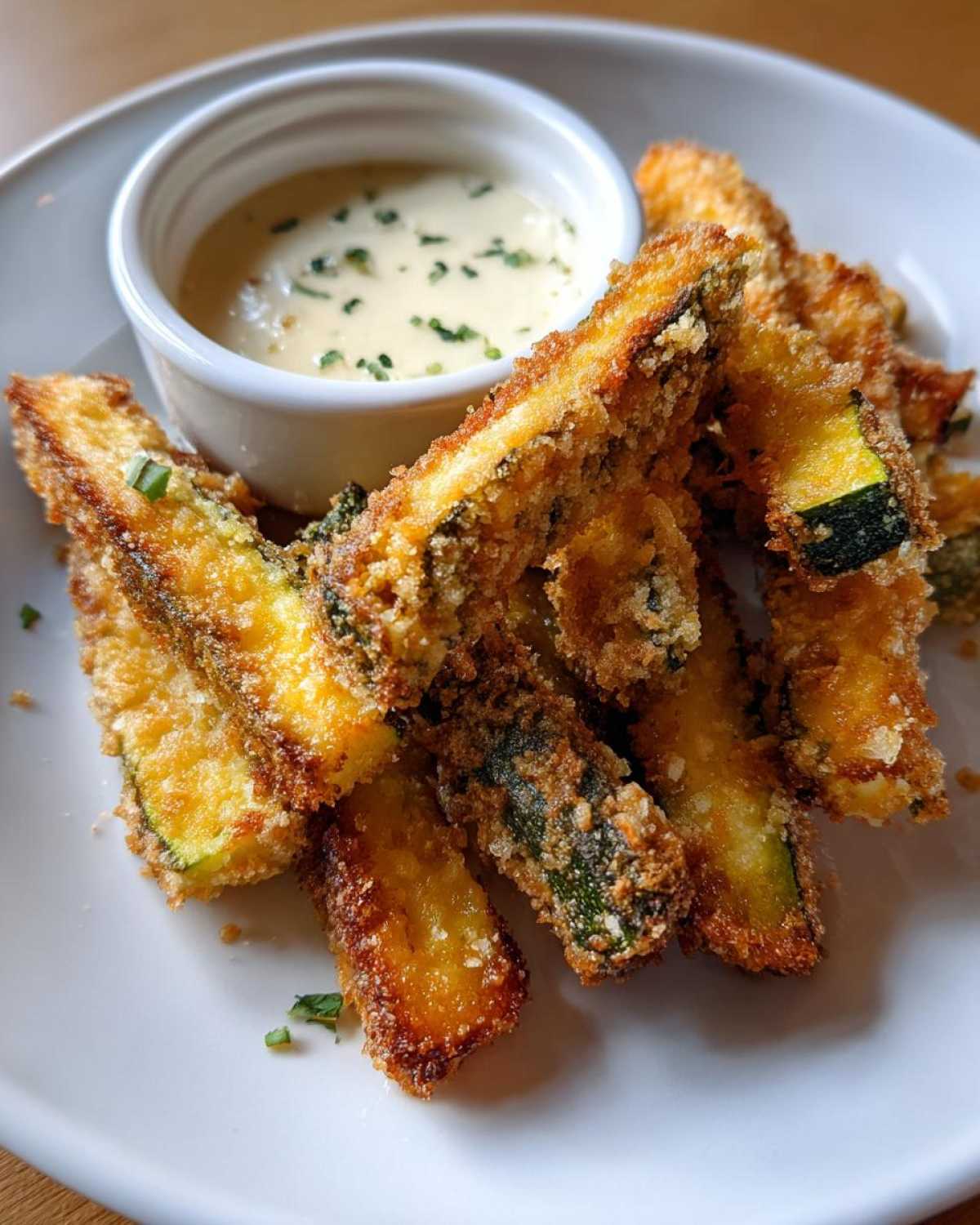 Baked Zucchini Fries with Garlic Aioli (Guilt-Free Crispy Snack) - detail 3