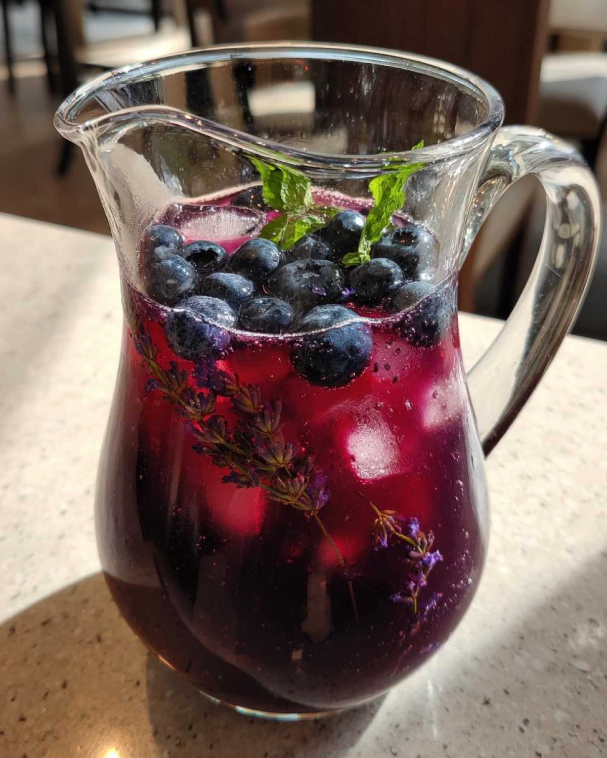 Blueberry Lavender Lemonade (Gorgeous Garden Party Drink) - detail 1