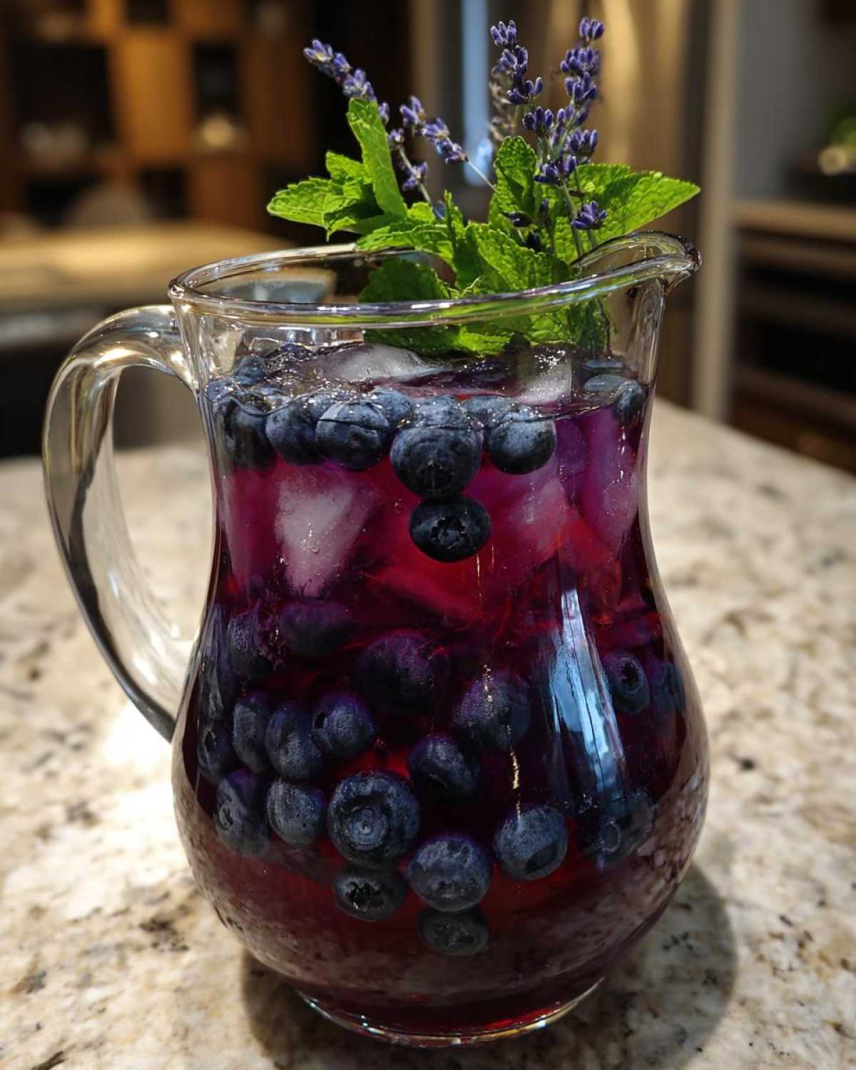 Blueberry Lavender Lemonade (Gorgeous Garden Party Drink) - detail 2