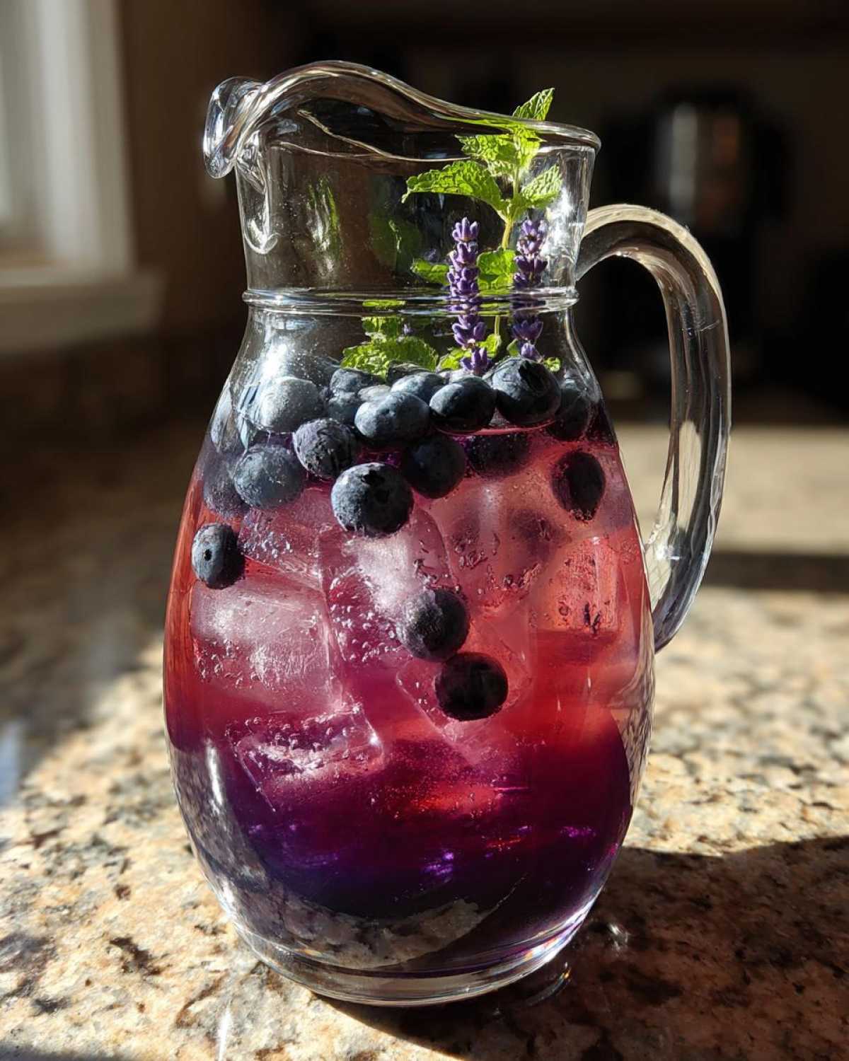 Blueberry Lavender Lemonade (Gorgeous Garden Party Drink) - detail 3