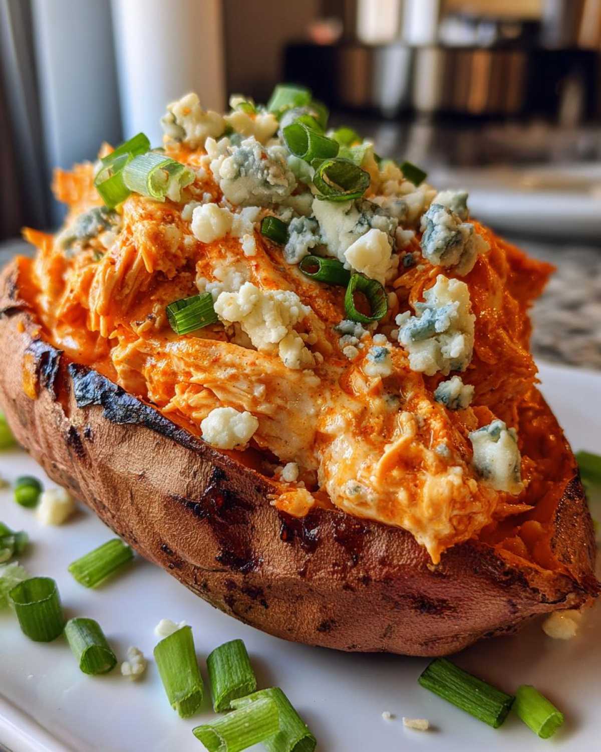Buffalo Chicken Stuffed Sweet Potatoes (Game-Changing Flavor Combo) - detail 3