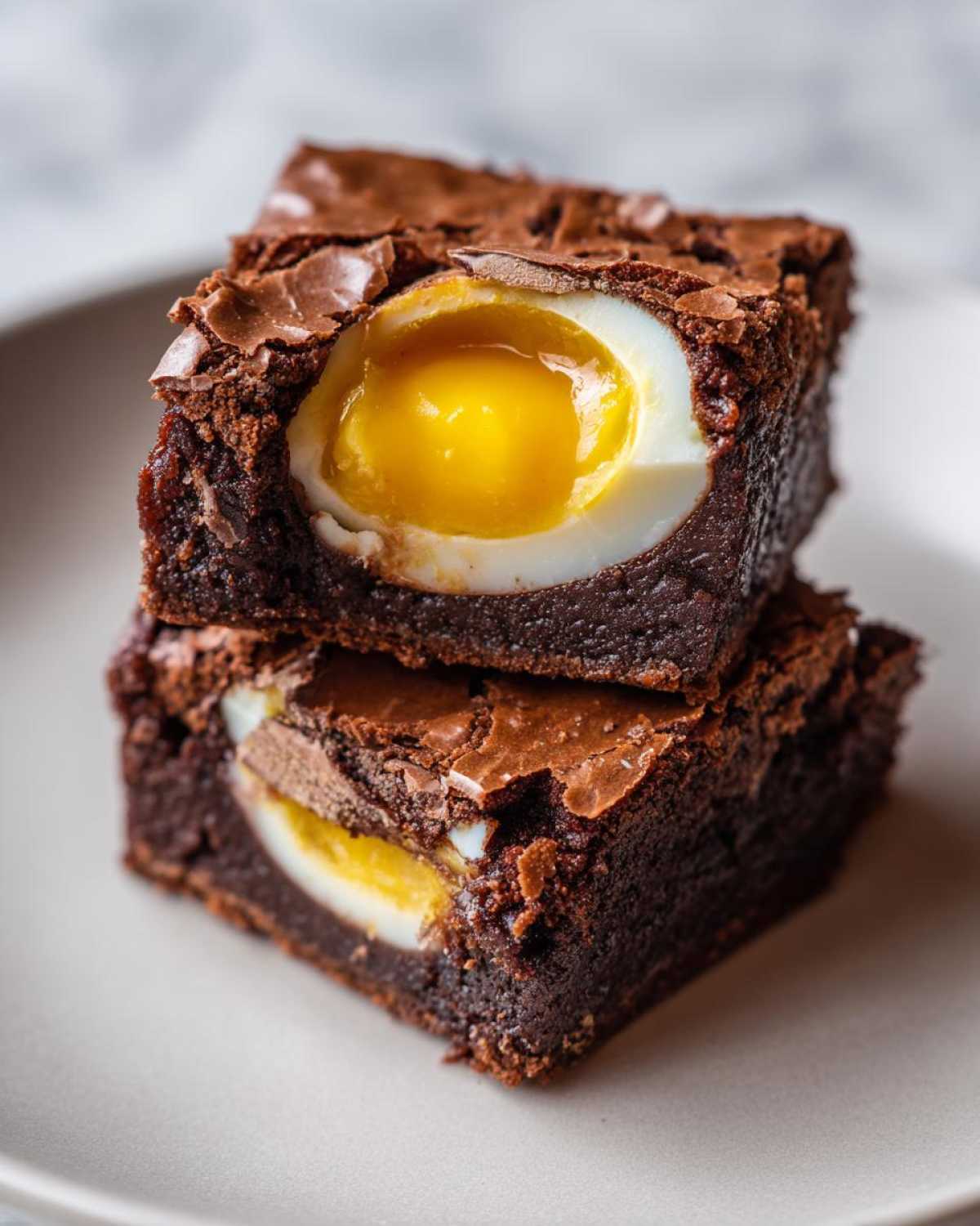 Cadbury Egg Brownies (Easter Candy Surprise Dessert) - detail 1