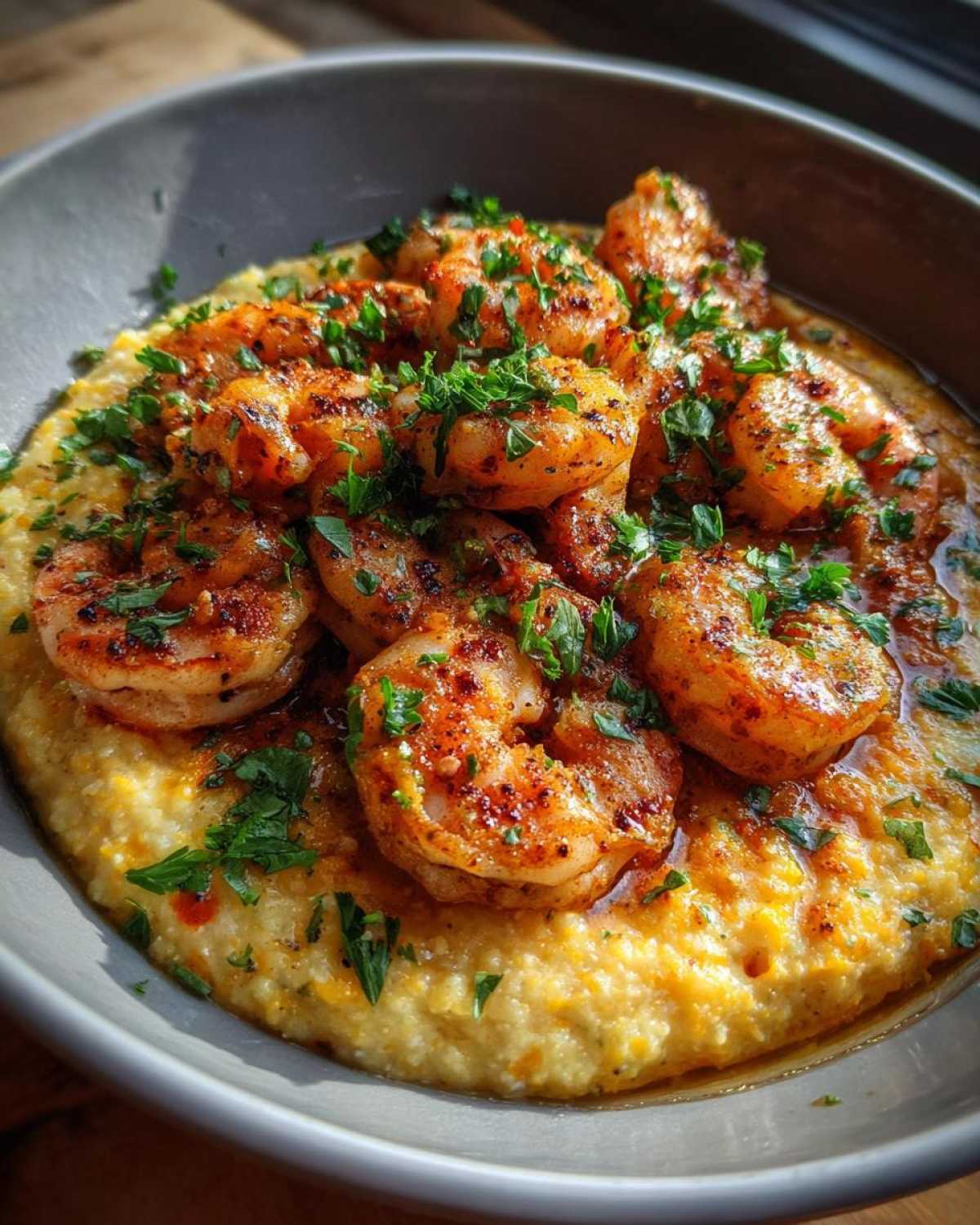 Cajun Shrimp and Cheesy Grits (Southern Comfort Made Simple) - detail 2