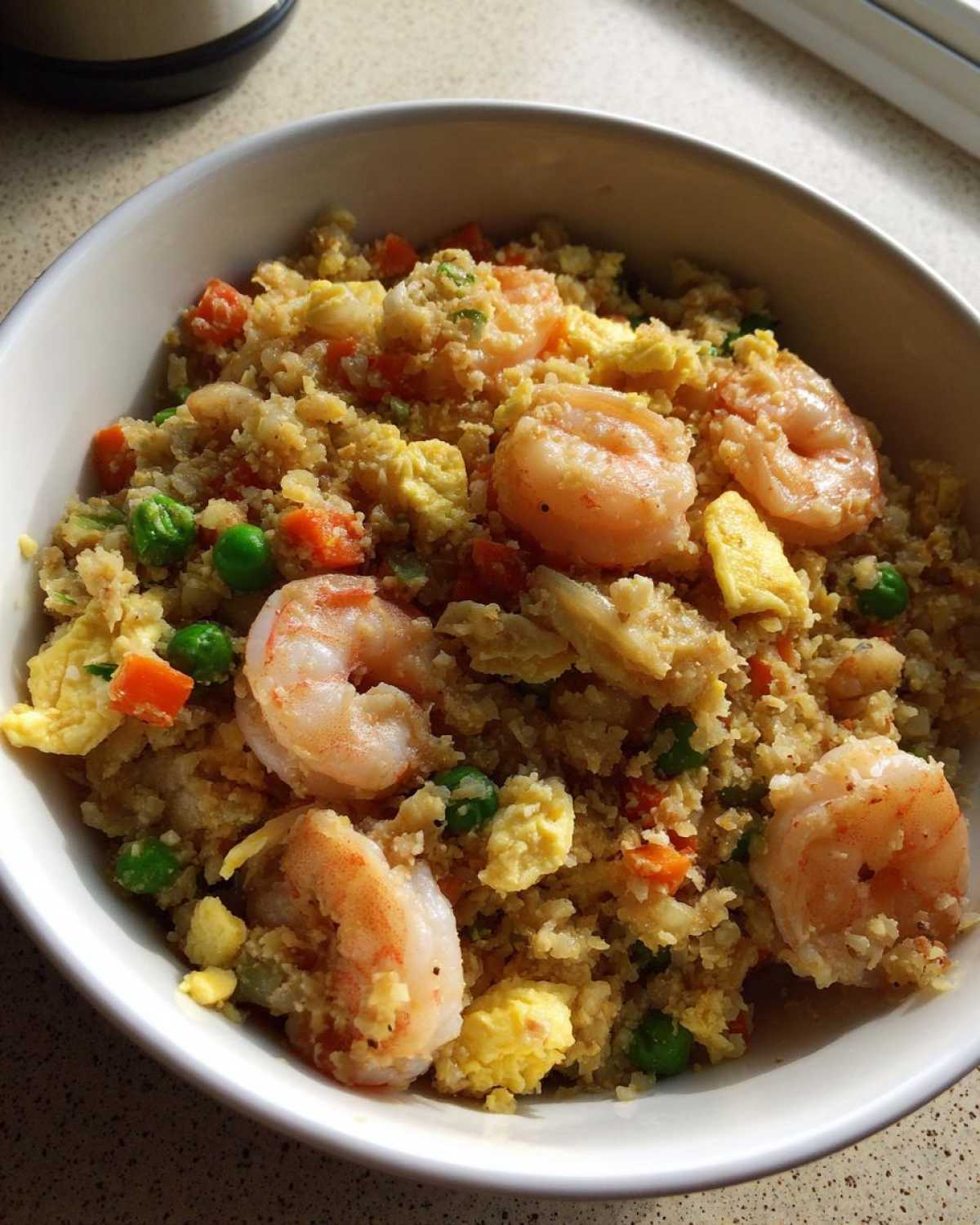 Cauliflower Fried Rice with Shrimp (Low-Carb Takeout Fix) - detail 2