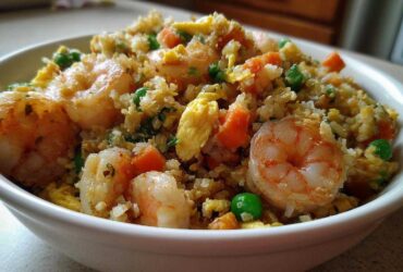 Cauliflower Fried Rice with Shrimp (Low-Carb Takeout Fix)