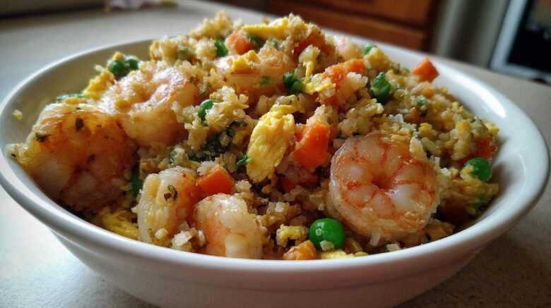 Cauliflower Fried Rice with Shrimp (Low-Carb Takeout Fix)