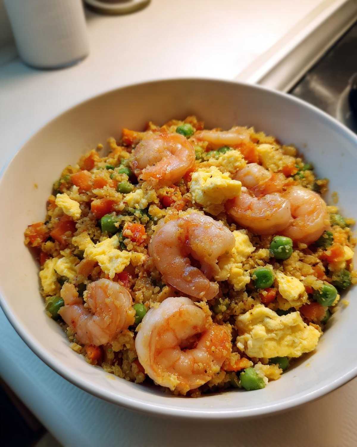 Cauliflower Fried Rice with Shrimp (Low-Carb Takeout Fix) - detail 4
