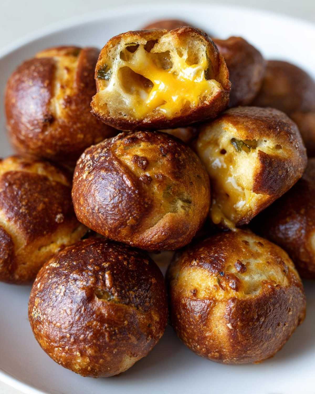 Cheddar Jalapeño Stuffed Pretzel Bites (Pub Snack at Home) - detail 1