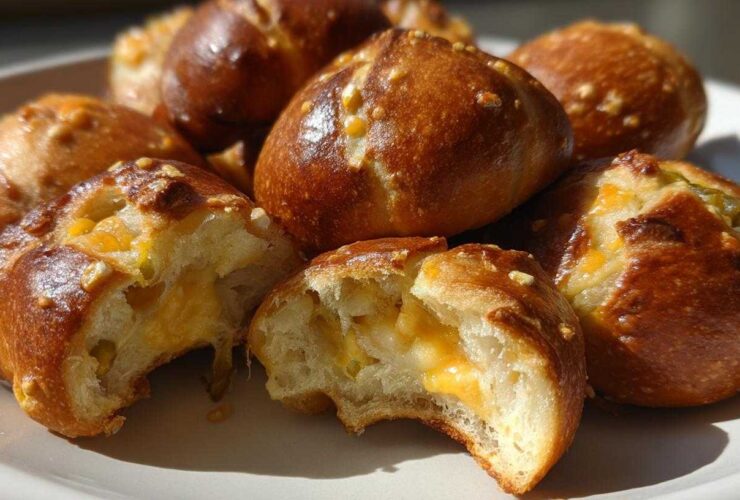 Cheddar Jalapeño Stuffed Pretzel Bites (Pub Snack at Home)