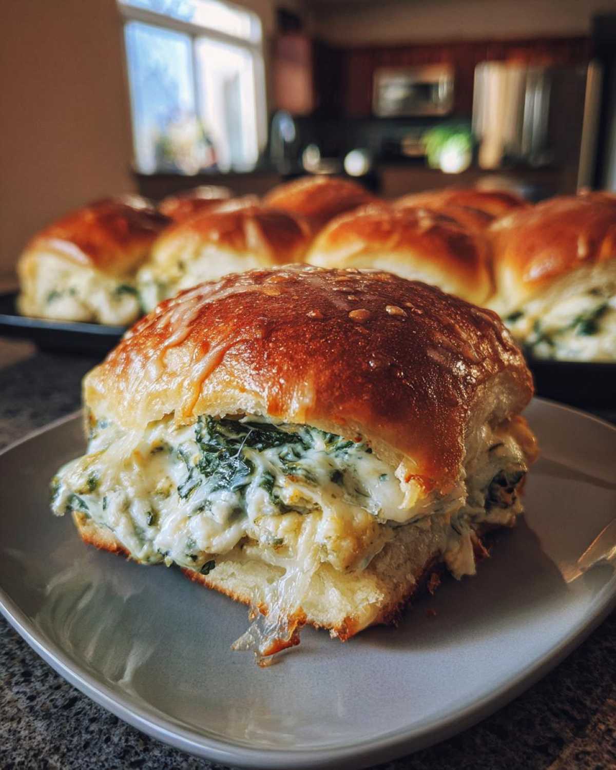 Cheesy Spinach Artichoke Dip Sliders (Party Snack Mashup) - detail 3
