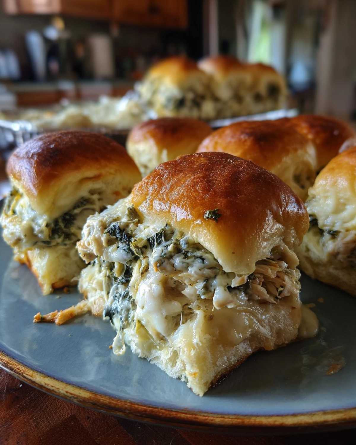 Cheesy Spinach Artichoke Dip Sliders (Party Snack Mashup) - detail 4