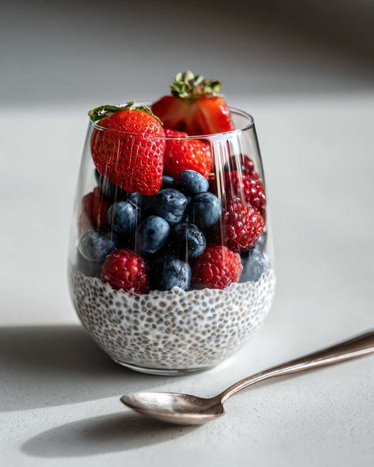 Chia Pudding Parfait with Berries (Meal Prep Breakfast Treat) - detail 2