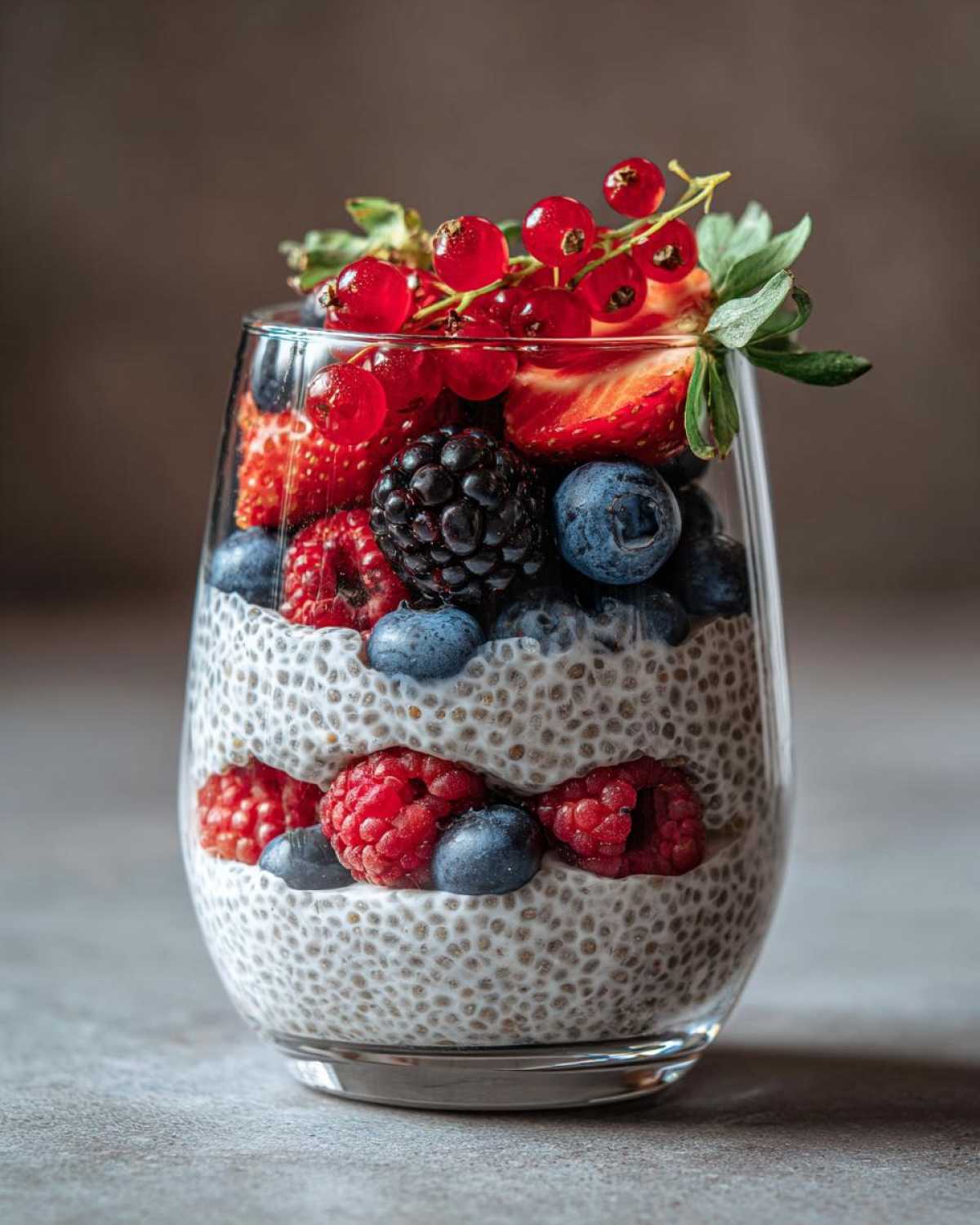 Chia Pudding Parfait with Berries (Meal Prep Breakfast Treat) - detail 3