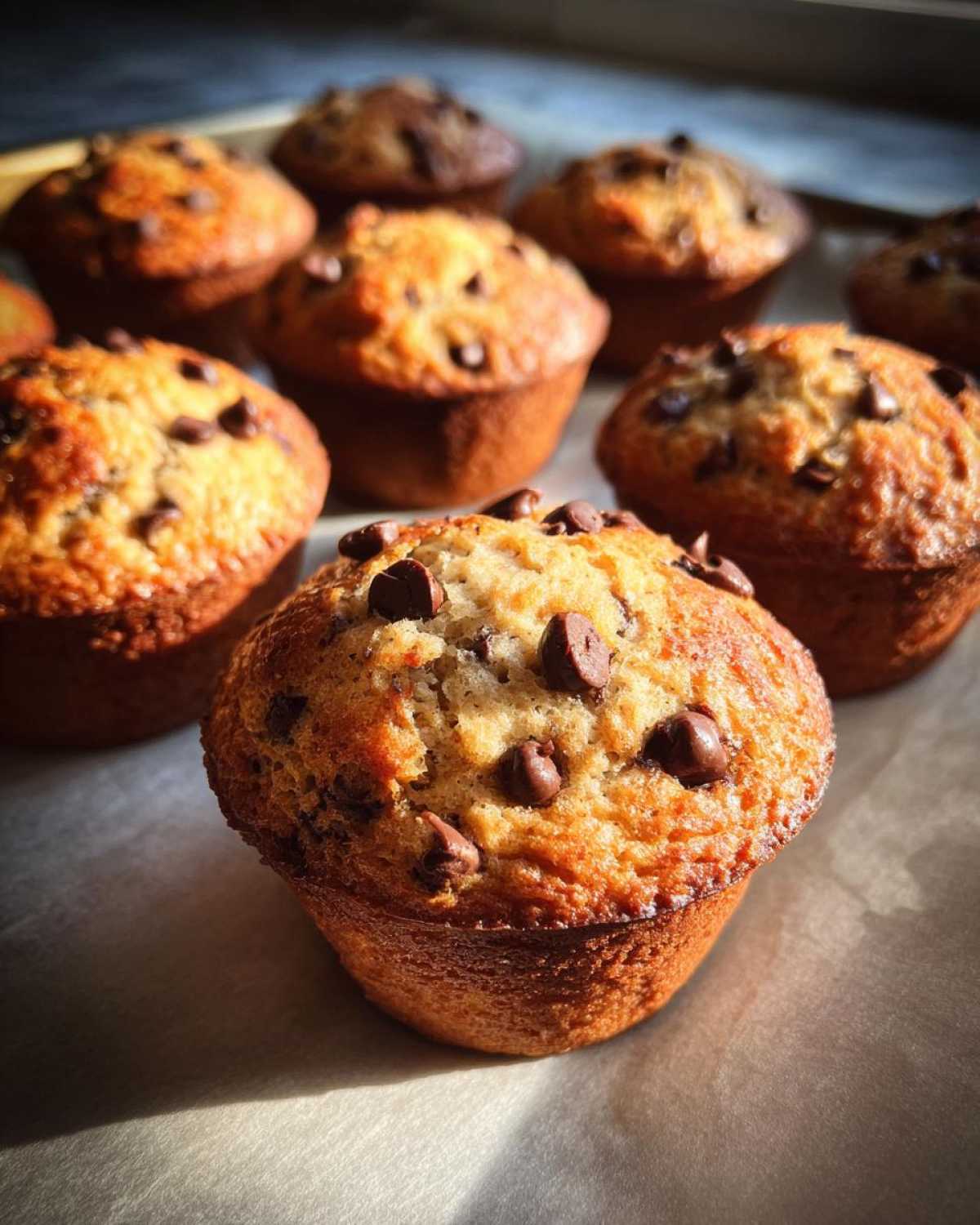 Chocolate Chip Banana Bread Muffin Tops (Snackable Muffin Hack) - detail 2