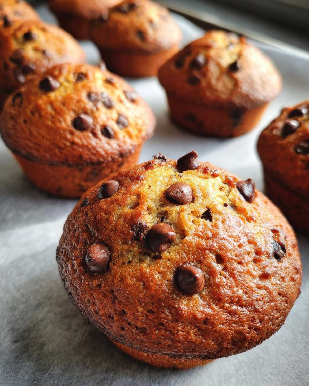 Chocolate Chip Banana Bread Muffin Tops (Snackable Muffin Hack) - detail 3