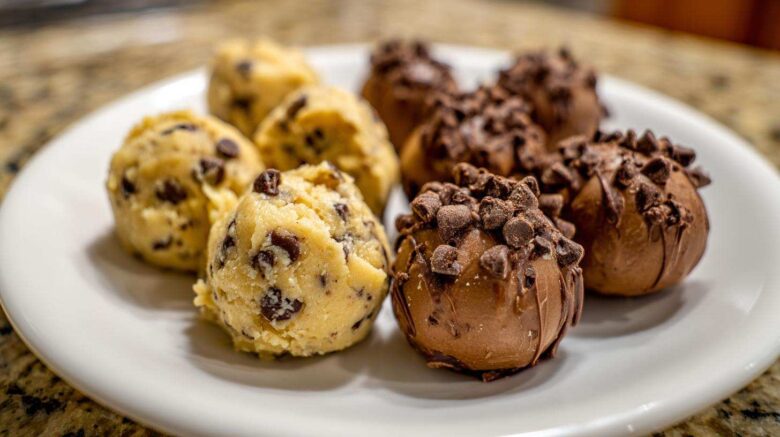 Chocolate Chip Cookie Dough Truffles (Egg-Free Edible Cookie Dough Bites)