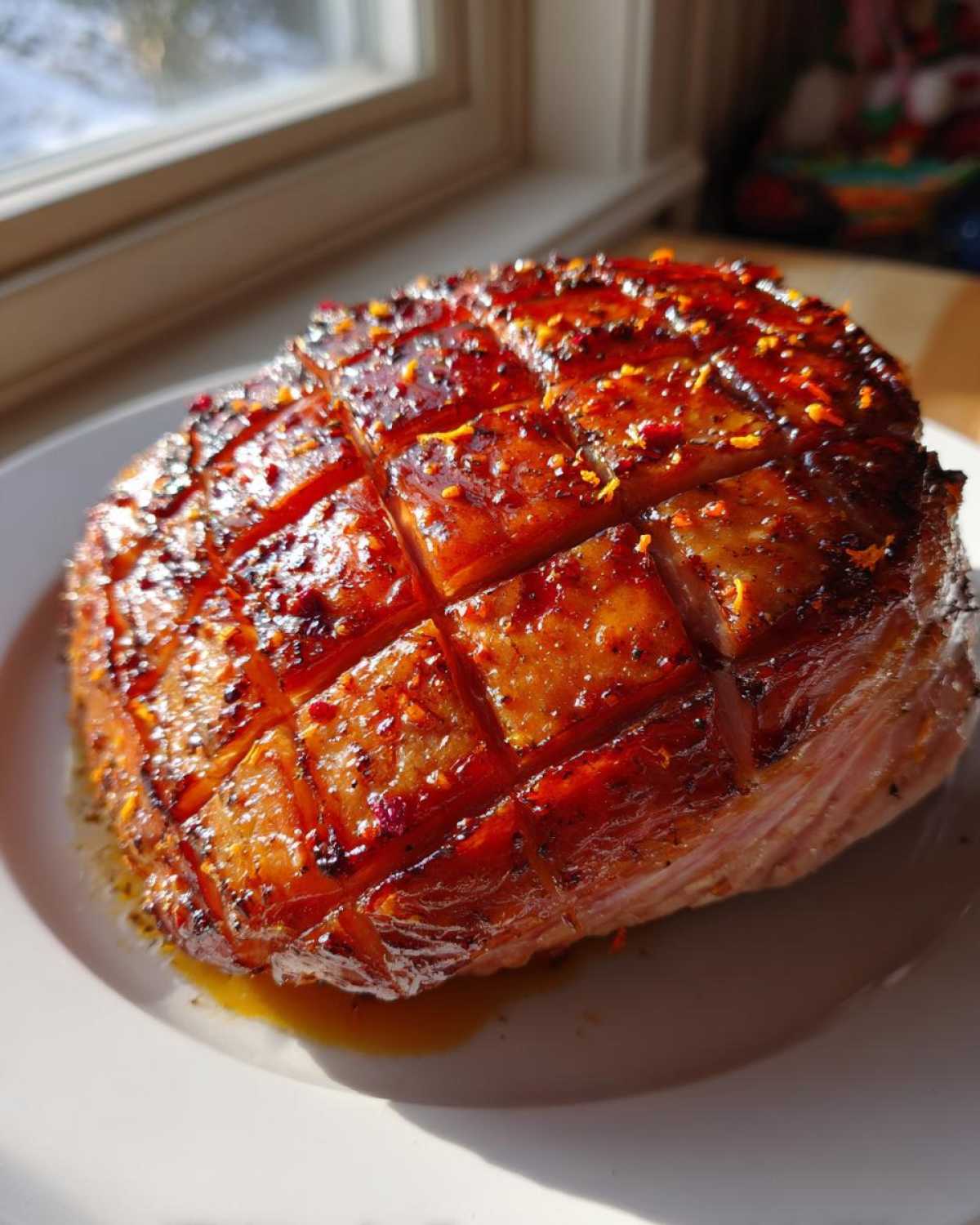 Cranberry Orange Glazed Ham (Christmas Dinner Centerpiece) - detail 2