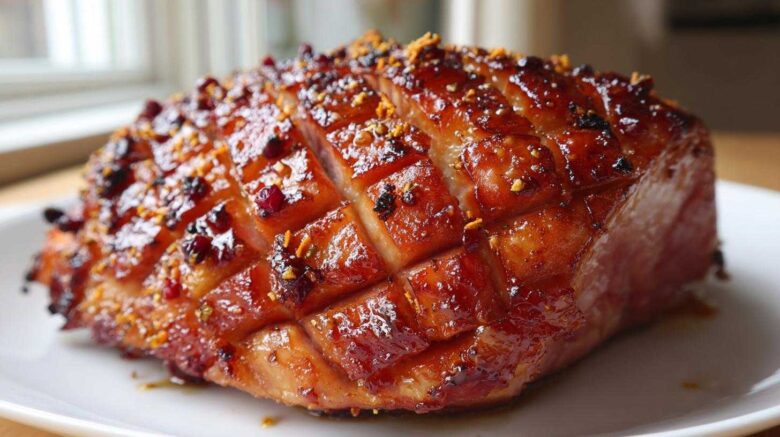 Cranberry Orange Glazed Ham (Christmas Dinner Centerpiece)