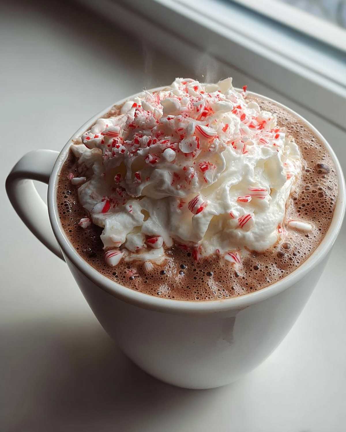 Creamy Peppermint Hot Chocolate (Christmas in a Cup) - detail 2